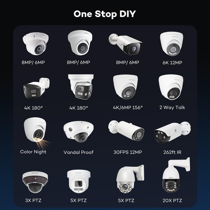 4K 8MP PoE IP Security Camera, AI Human Vehicle Detection, 3840x2160 8 Megapi... gallery