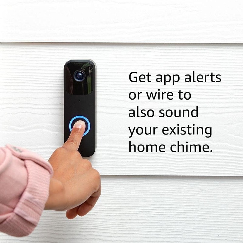 Blink Video Doorbell | Two-way audio, HD video, motion and chime app alerts and gallery