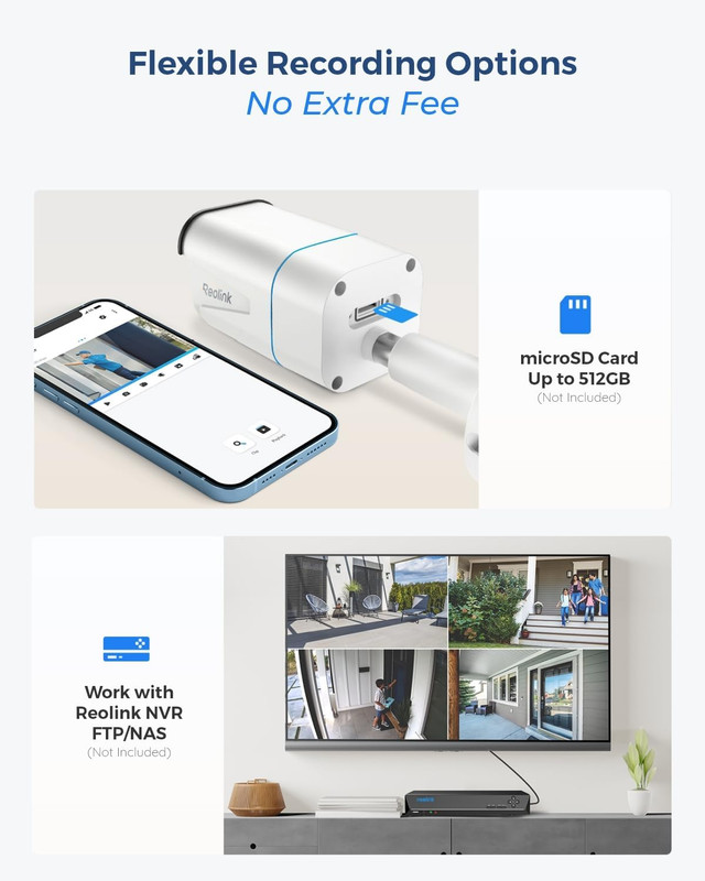 REOLINK RLC-811A Poe IP Wired Security Camera 4K - 123° Fov, 5X Optical Zoom for gallery