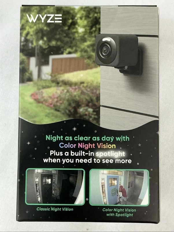 Wyze Cam V4 2.5k WiFi Indoor/Outdoor Wired Security Camera Color Night Vision gallery