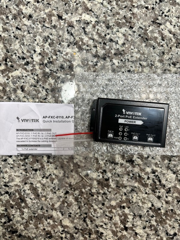 Vivotek AP-FXC-0210 2 Port Indoor FE PoE Extender gallery