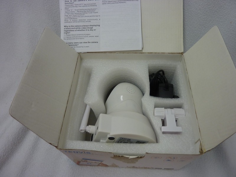 TENVIS WIRELESS IP NETWORK CAMERA MODEL TH661 WITH STAND & QUICK START GUIDE gallery