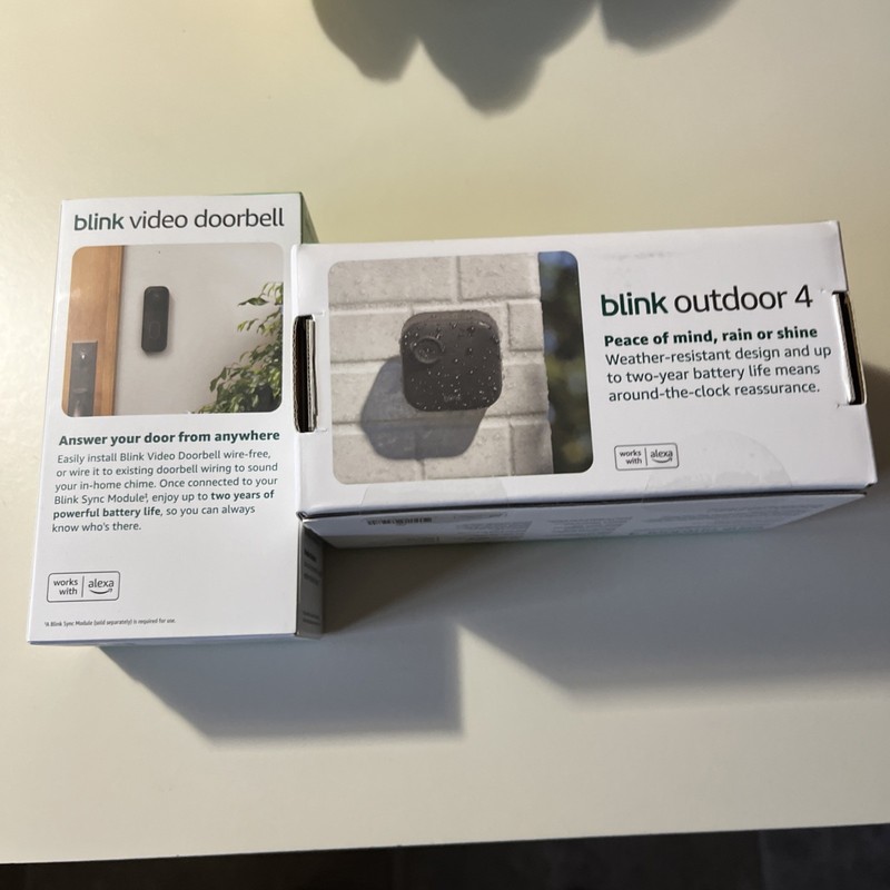 Blink Video Door Bell Camera And Blink Out Door Camera And Sync Module New. gallery