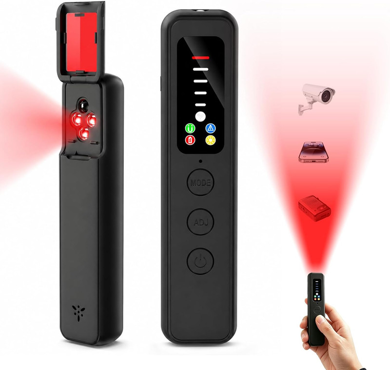 Hidden Camera Detector LED Display Silent Mode Travel Hotels Car | 6 detection m
