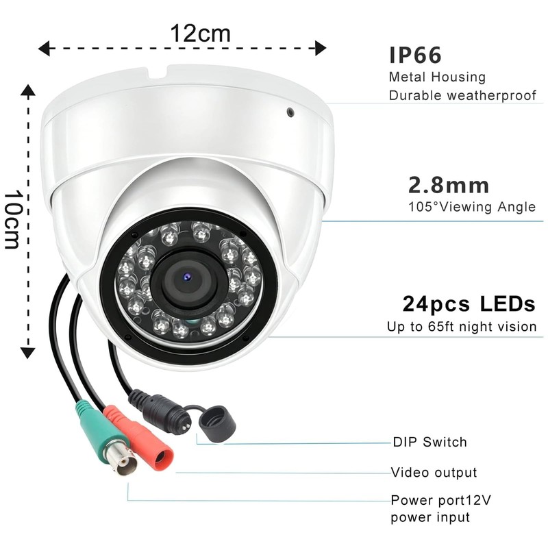 1080P Analog Camera, CCTV Camera 4-in-1 (TVI/AHD/CVI/960H Analog) gallery