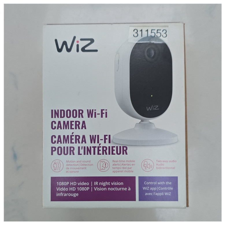 WiZ Indoor Wi-Fi 1080p Surveillance Camera Night Vision Motion 2-Way Alexa