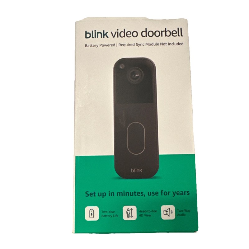 BRAND NEW – Blink Video Doorbell (2025 2nd Gen) BLACK (sync module not included)