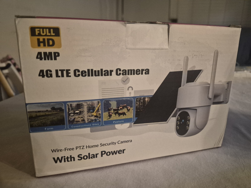 ndustrial-Grade Black 4G LTE Solar Security Camera Outdoor, No WiFi Needed