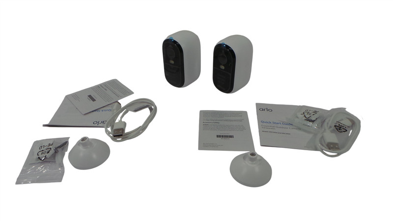 Lot of 2 Arlo VMC2050 Essential Outdoor Camera HD 2nd Gen Wireless
