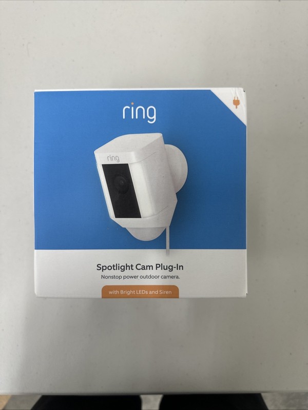 Ring Spotlight Cam Plug-in 1080p Wi-Fi Security Camera – White
