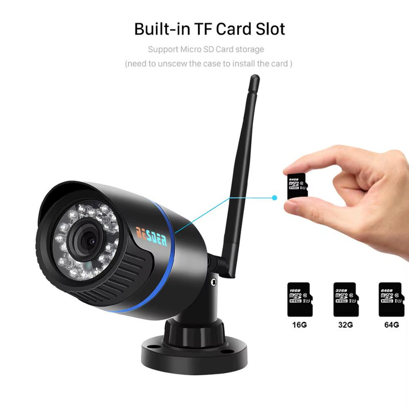 5MP IP Camera Wifi Outdoor IR Night Vision 3MP Audio Wireless CCTV Camera 1080P gallery