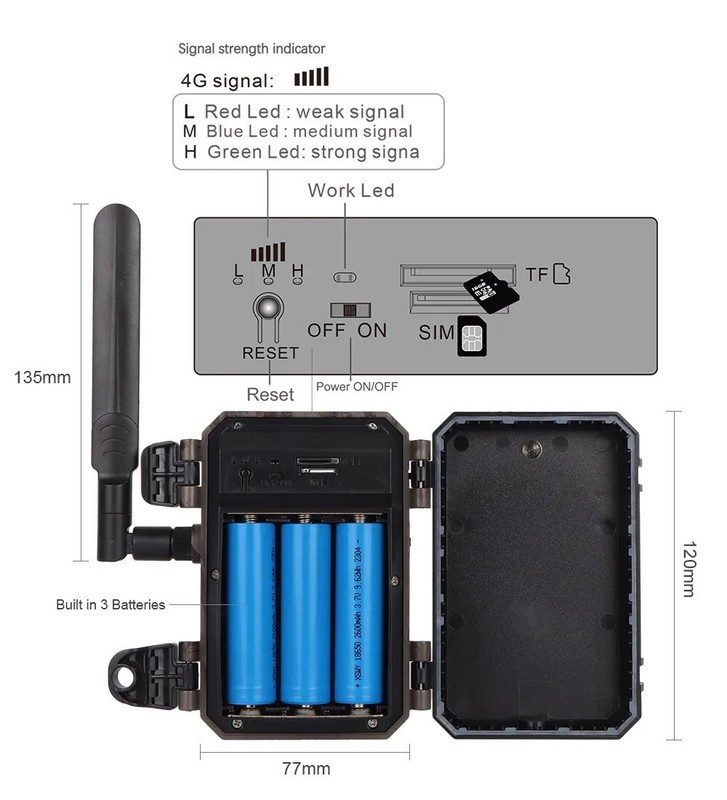 BOAVISION 4G LTE Solar Powered Trail Camera Outdoor Hunting Camera SIM Card gallery