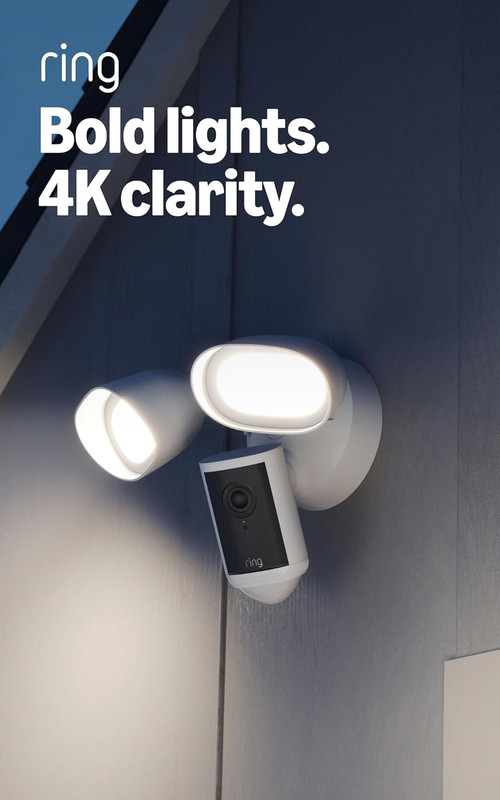 Floodlight Cam Pro, Wired (Newest Model), Home or Business Security, Retinal 4K