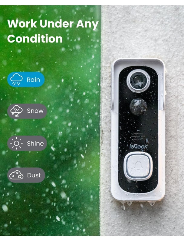 Doorbell Camera Wireless No Subscription -Wireless Video Doorbell 128sd Included gallery