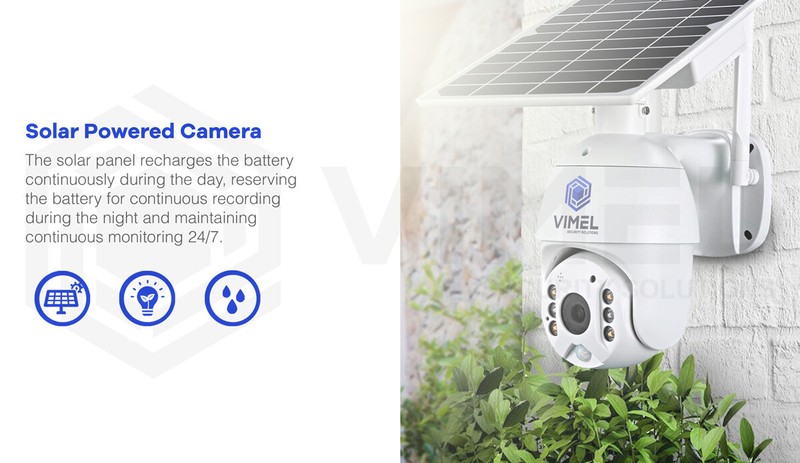 4G Security Camera Wireless 24/7 Solar Panel Flood Light Outdoor PTZ Remote Farm gallery