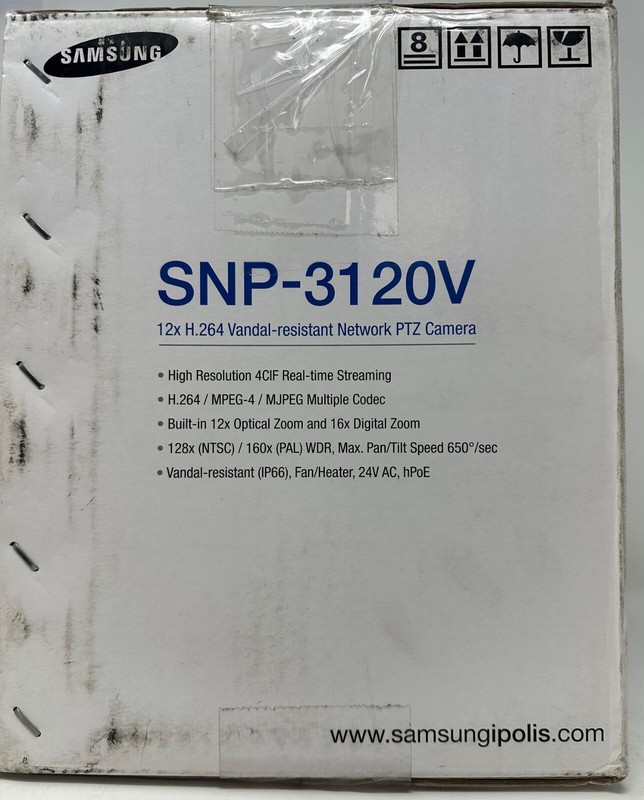 SAMSUNG SNP-3120VN 12xH.264 Vandal-Resistant Network PTZ Camera,New in Box gallery