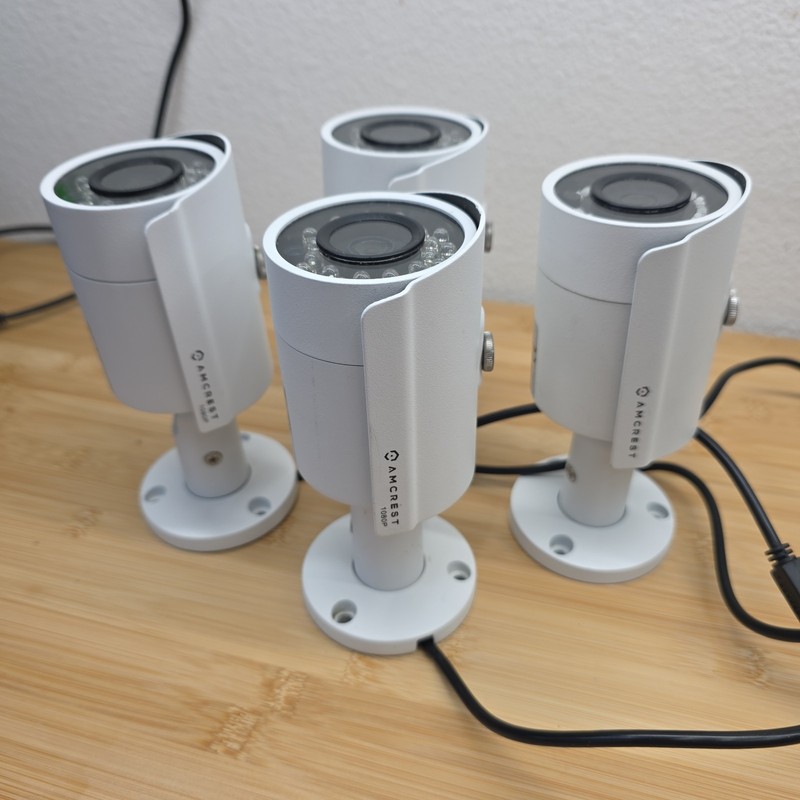 (4) Lot Amcrest AMC4KBC36P-W UltraHD 4K (8MP) HDCVI Wired Bullet Outdoor Camera