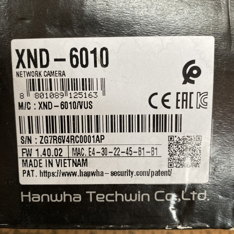 NOS Wisenet xnd-6010 SECURITY Newtork Camera X Series New In Box Hanwha Techwin gallery