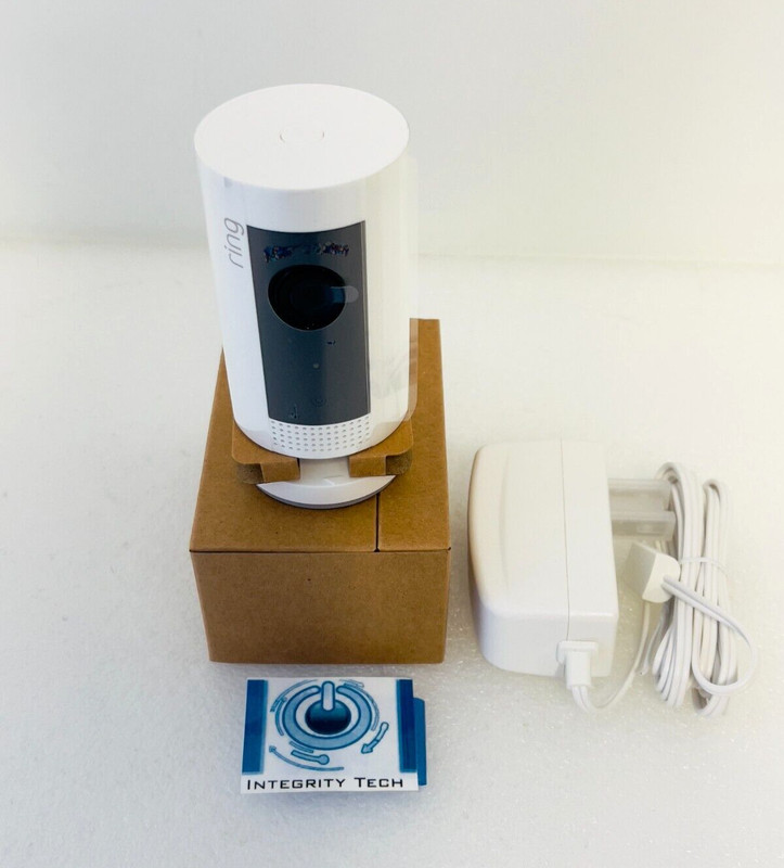 Ring Indooor Cam Plug-In Security Camera - White, NEW