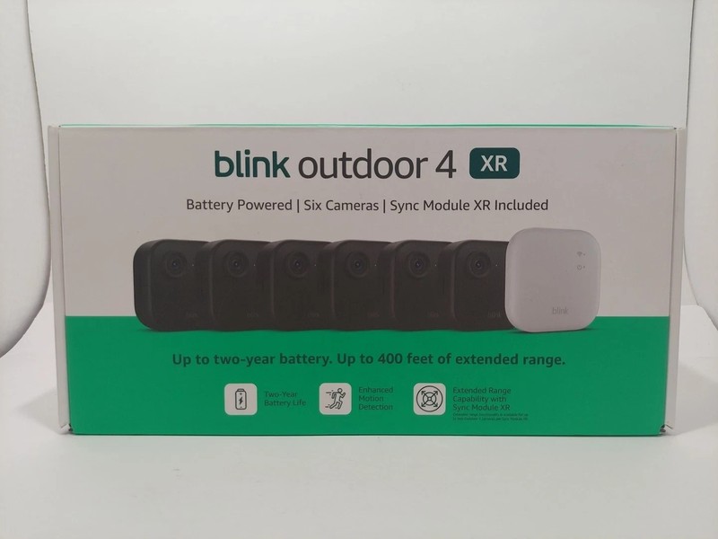 Blink Outdoor 4 XR – 6 Wireless Security Cameras + Sync Module Range 400Ft New