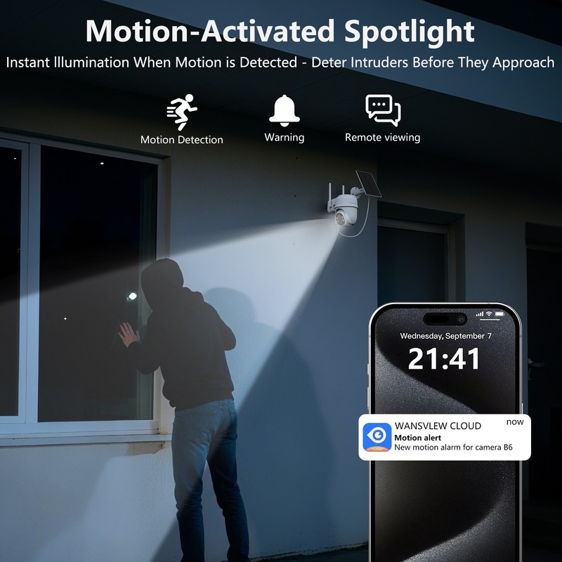 Wansview Wireless Solar Security Camera WiFi Outdoor Color Night Vision 2K gallery