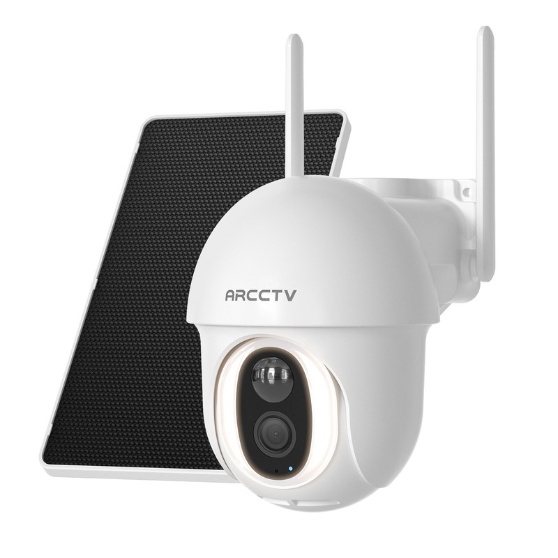 ARCCTV 4G LTE Cellular Pan/Tilt Security Camera 4MP Solar Cams Wire-Free Outdoor