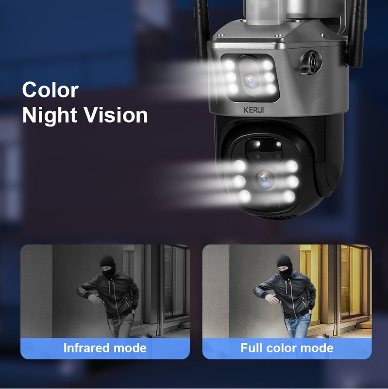 4Pack 4MP WIFI Pan/Tilt Home Security Camera Outdoor Solar Battery Home (64G) gallery