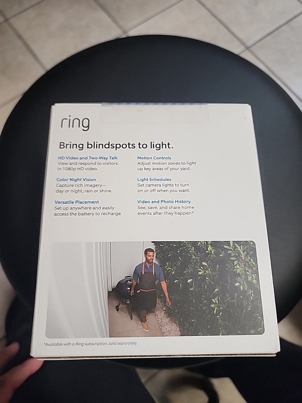 Ring - Spotlight Cam Plus Outdoor/Indoor Wireless 1080p Battery Camera - White gallery