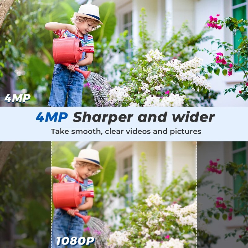 4K HD Solar WiFi Camera Outdoor Built-in Battery 2K Security Solar Panel CCTV gallery