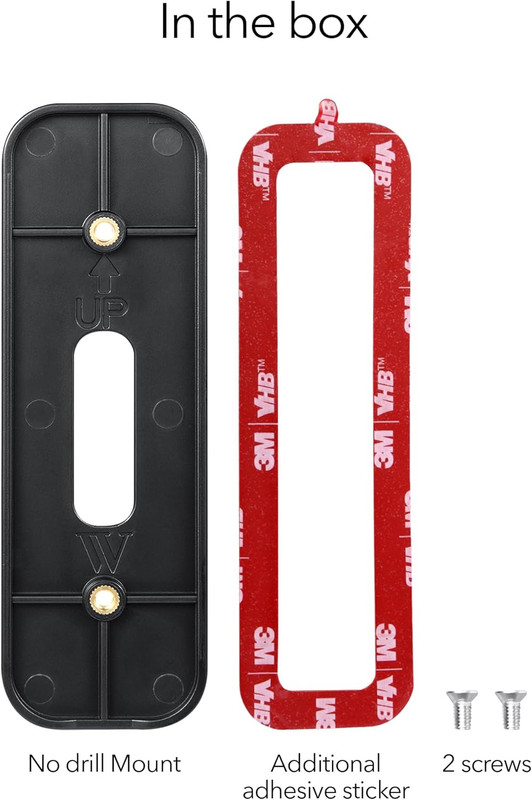No-Drill Mount Compatible with Blink Video Doorbell 1St Gen & 2Nd Gen - Adhesive gallery