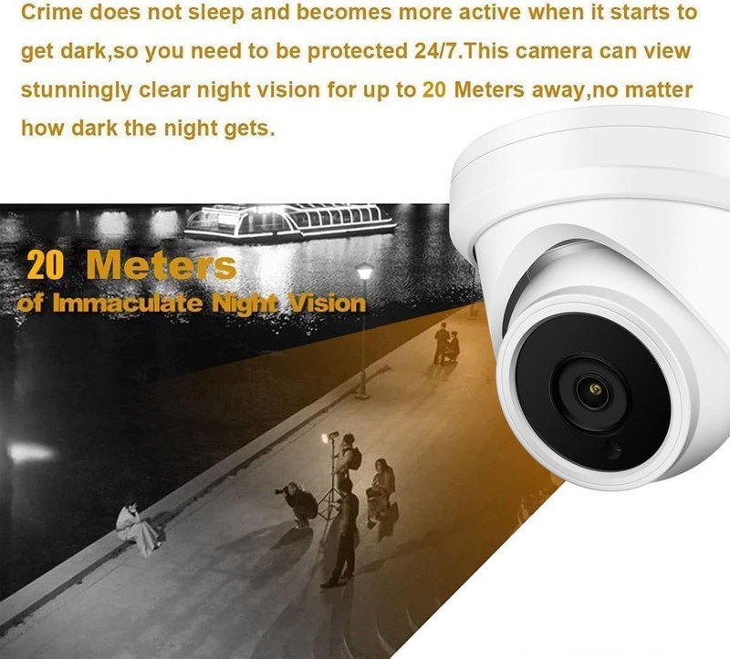 8MP Turret TVI AHD CCTV 4IN1 Camera 65ft IR Night Vision Metal Housing 2.8mm gallery