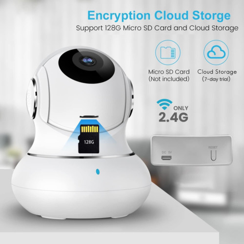 litokam Security Camera Indoor 2K, 360 Pan/Tilt Cameras 1 Pack-2.4GHz, White gallery