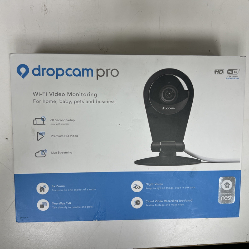 SEALED – Dropcam Pro Wi-fi Video Monitoring Wireless Security Camera