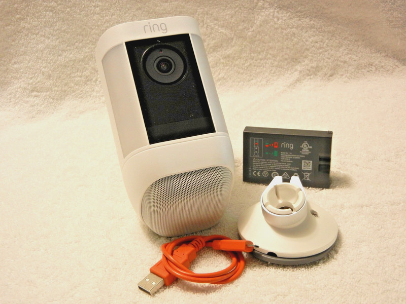 Ring Spotlight Cam Pro Battery – 2-Way Talk – Night Vision – White