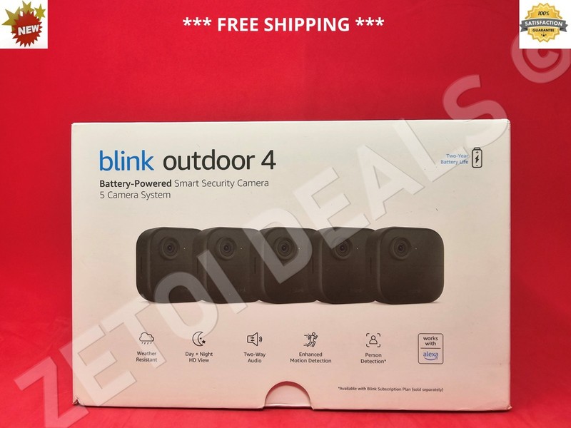 **BRAND NEW** Blink Outdoor 4 – Battery-Powered Smart Security 5-Camera System