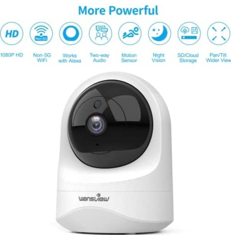 Wansview Q5 IP Camera Wireless Home Security Camera 1080P HD Pet Baby – White