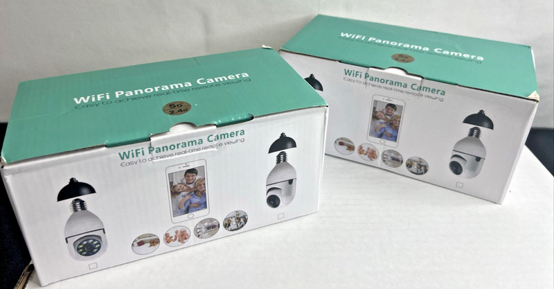 New Lot of 2 WiFi Panorama Camera HD Smart 360° View Wall Plug in 5GHz Wireless gallery