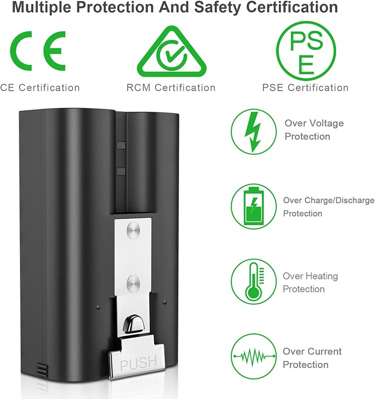2 Packs 6040mAh Rechargeable Battery for Ring-Video Doorbell 2/3, V4 3.65V-4.2V gallery