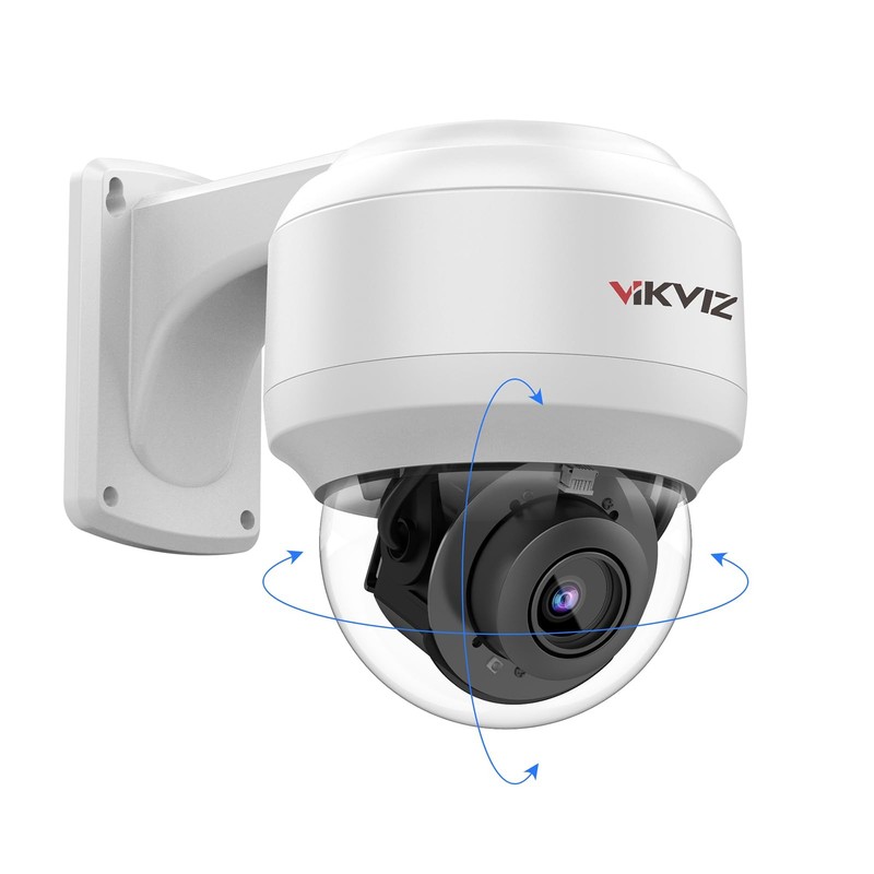 8MP Outdoor PTZ IP Camera Dome with Built-in Mic,4X Optical Zoom 16X Digital …