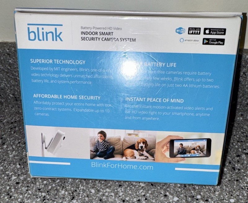 Blink Battery Powered Indoor HD Video Smart Home Security Camera System White gallery