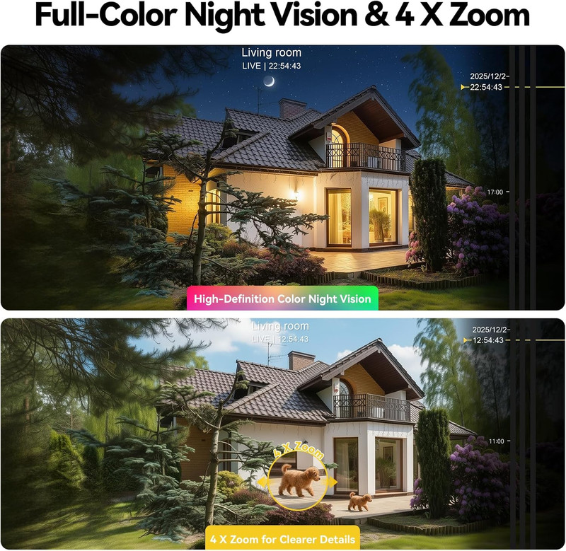 Window Camera 2 Pack, 4MP Indoor Camera with Phone App, Dual-Band Wifi 6 Cameras gallery