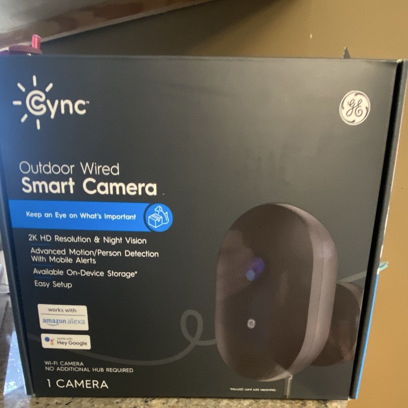 GE Cync 2K Outdoor Wired Wi‑Fi Smart Camera Night Vision Motion/Person 1 gallery