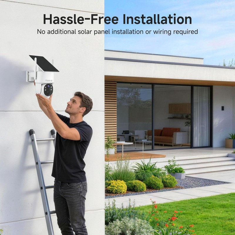 2K Solar Security Camera Wireless Outdoor, 360° Pan/Tilt Camera with Dual-Ban... gallery