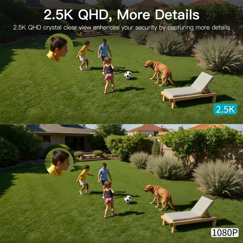 2.5K Outdoor Indoor Security Camera System With Night Vision Motion Detection... gallery