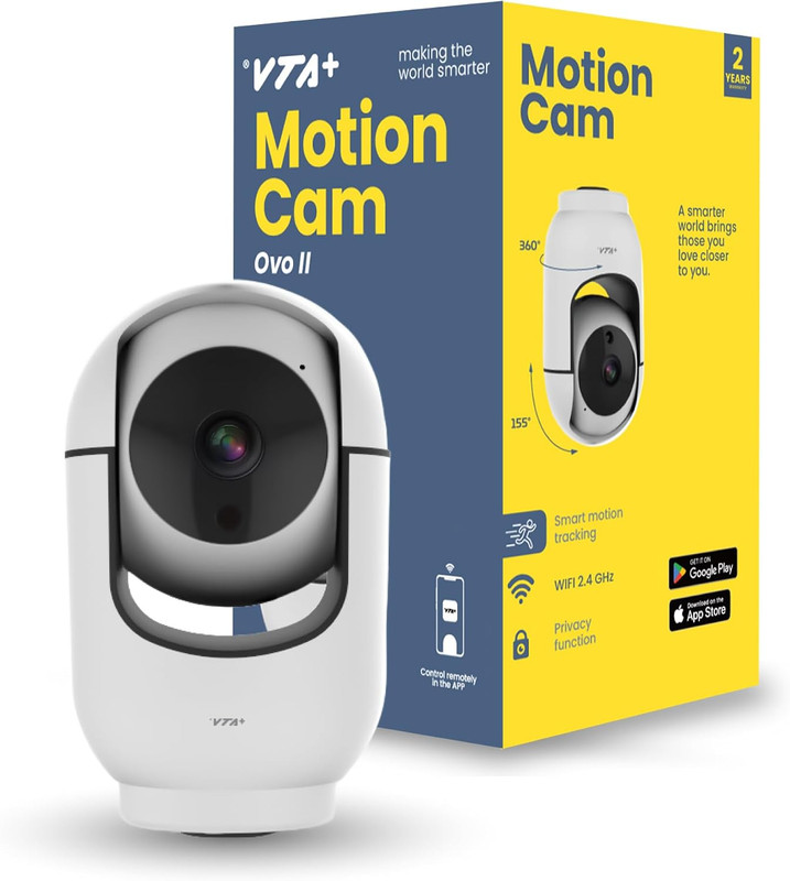 Smart 2K Indoor Camera - PTZ Control with 355° Horizontal and 150° Vertical Rota gallery
