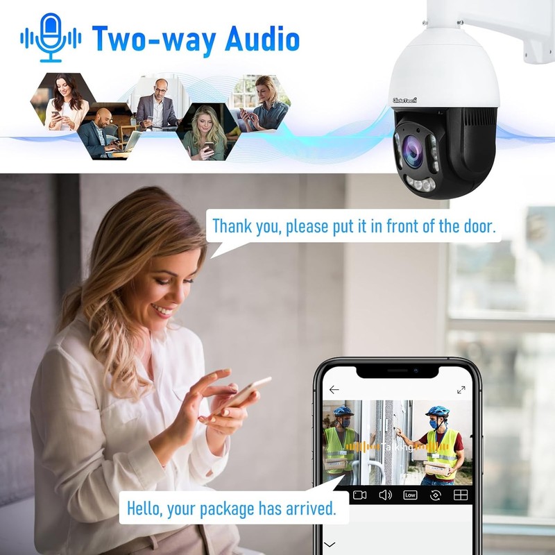 JideTech 4K 8MP Outdoor PTZ IP PoE Camera 200x Hybird Zoom Full Color PTZ Camera gallery