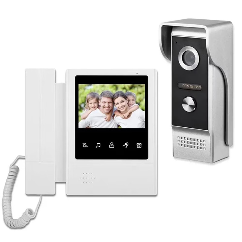 4.3 Inch Doorbell Video Camera Wired Touch Monitor Intercom Waterproof IR Night gallery