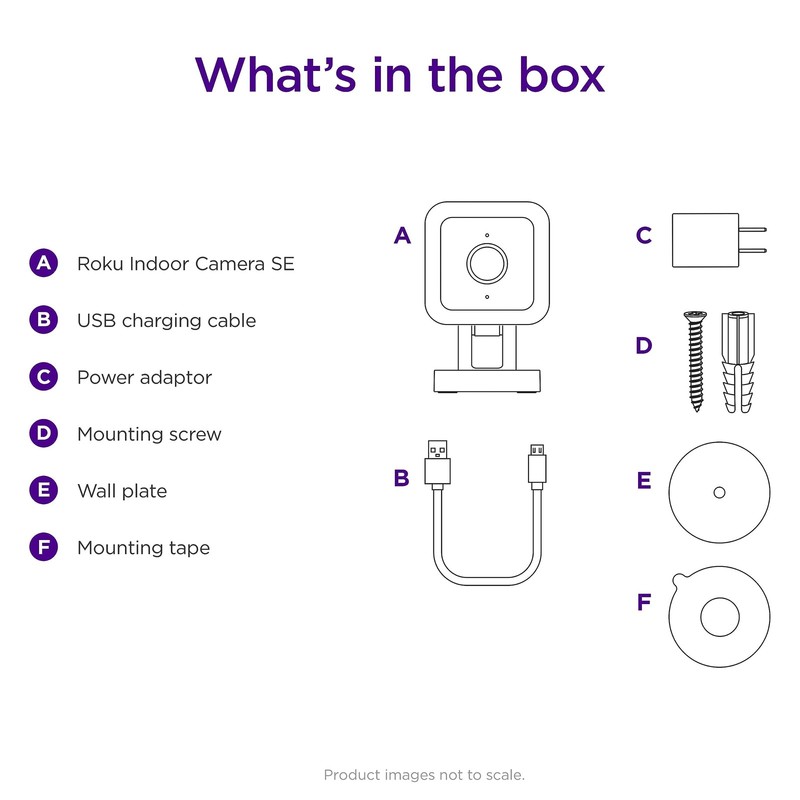 Roku CS1000R Smart Home Indoor Camera SE - Wired Security Camera SE gallery
