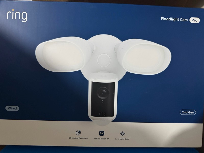 RING Floodlight Cam PRO (Newest Model) 2nd Gen, Wired, NEW AND SEALED 4K
