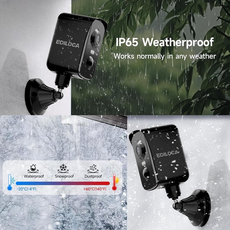 Weatherproof Outdoor Camera with 2K Video, 2-Way Audio & Intelligent Analysis gallery